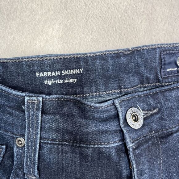 AG Adriano Goldschmied The Farrah Skinny Ankle Jeans Womens 29R High Rise Dark - Picture 10 of 15